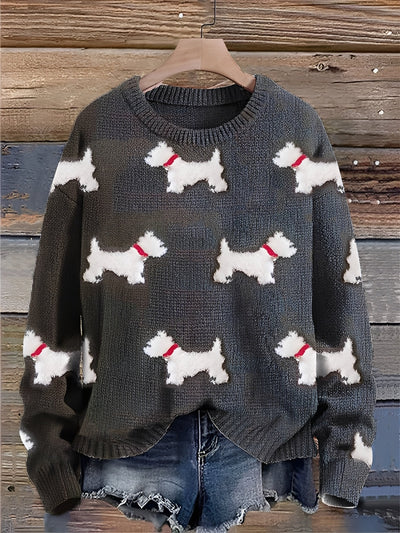 Sweter Damski Zimowy | Wełniany z Klasycznym Wzorem