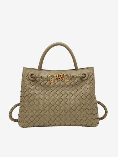 Stylowa Torebka Pleciona | Shopper Z Uchem Górnym