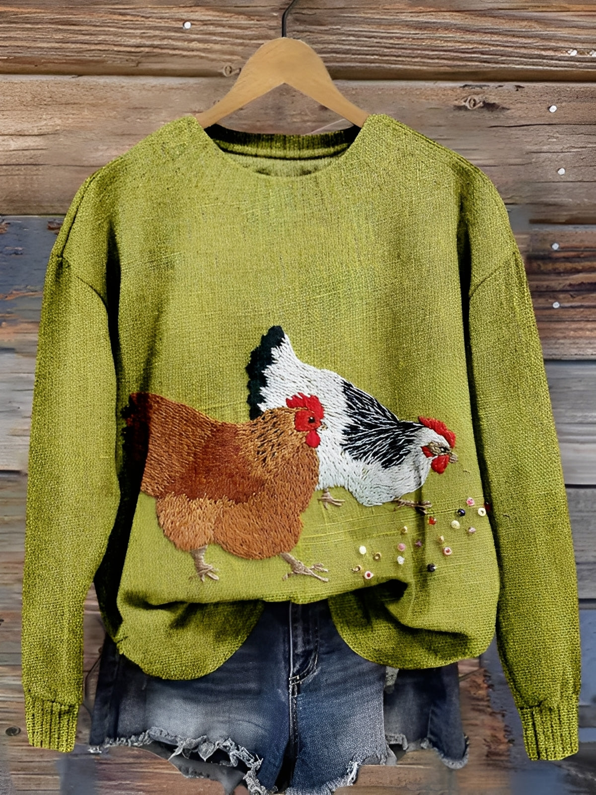 Sweter Damski Zimowy | Wełniany z Klasycznym Wzorem
