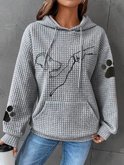 Bluza z Nadrukiem Psa – Stylowa Bluza z Kapturem