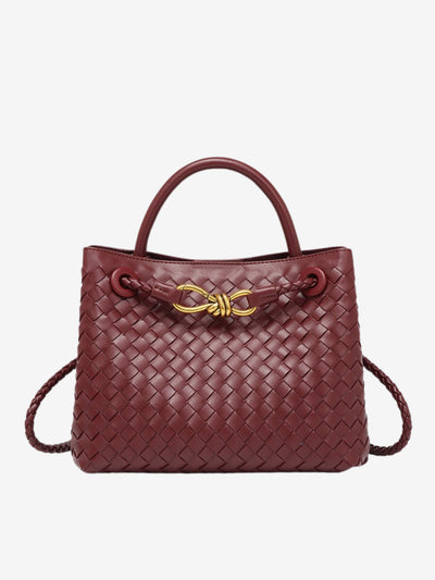 Stylowa Torebka Pleciona | Shopper Z Uchem Górnym