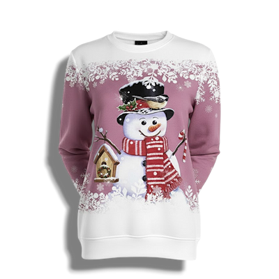 Sweter Świąteczny Z Okrągłym Dekoltem – Przytulny Zimowy Styl