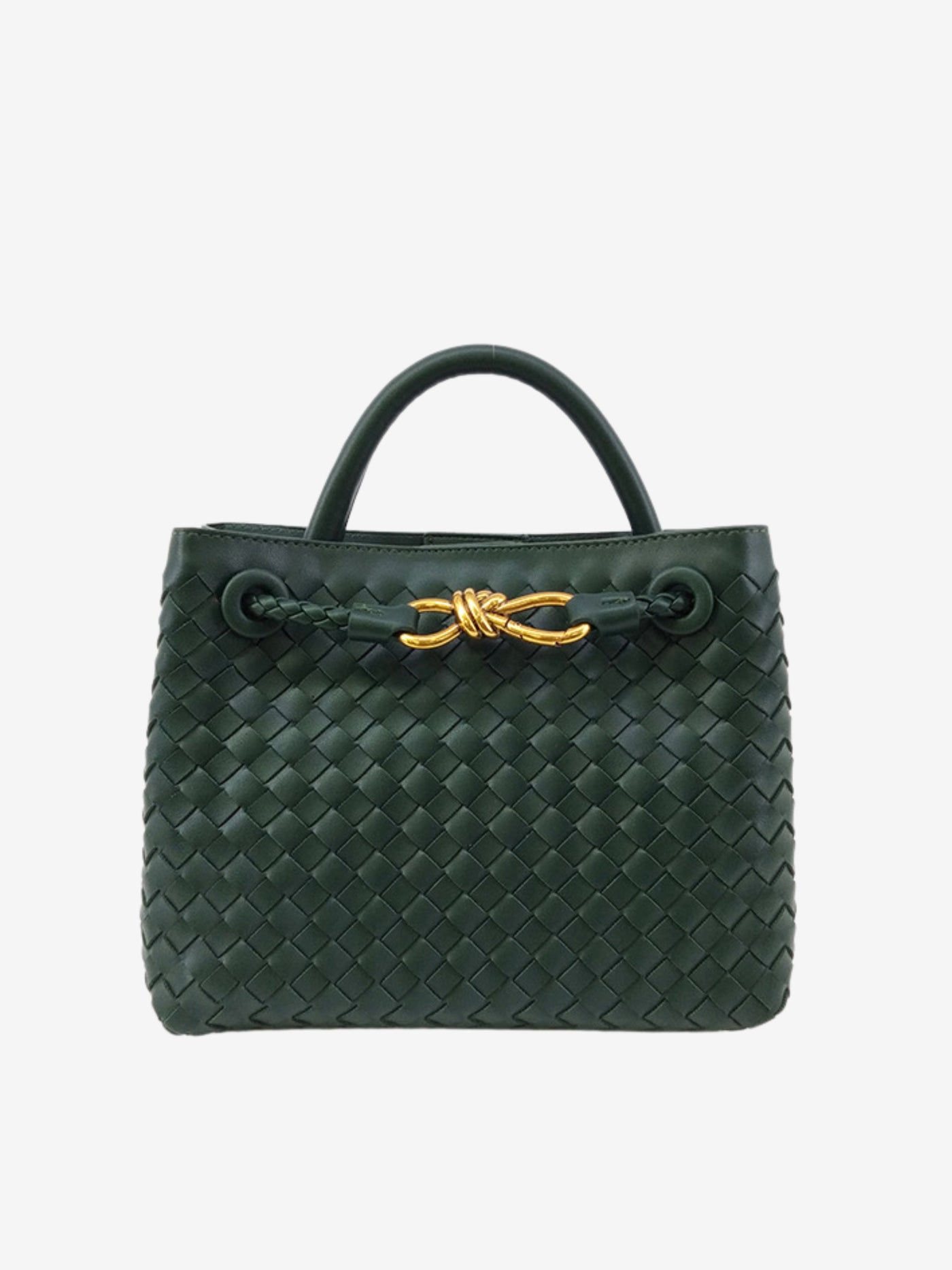 Stylowa Torebka Pleciona | Shopper Z Uchem Górnym