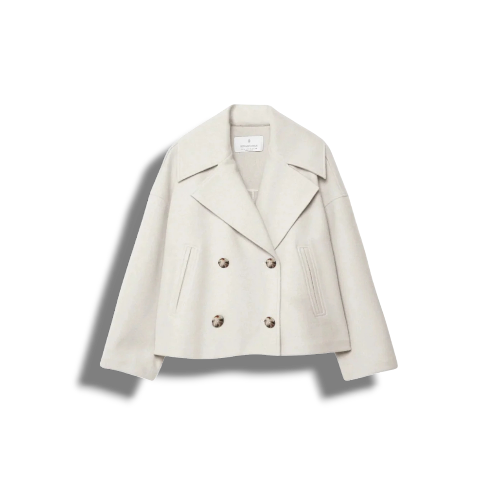 Modny Krótki Oversize Kardigan – Guziki