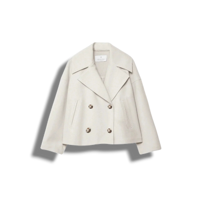 Modny Krótki Oversize Kardigan – Guziki