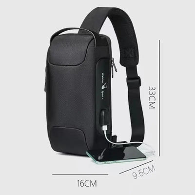 Antykradzieżowy Plecak Na Ramię z Portem USB do Ładowania