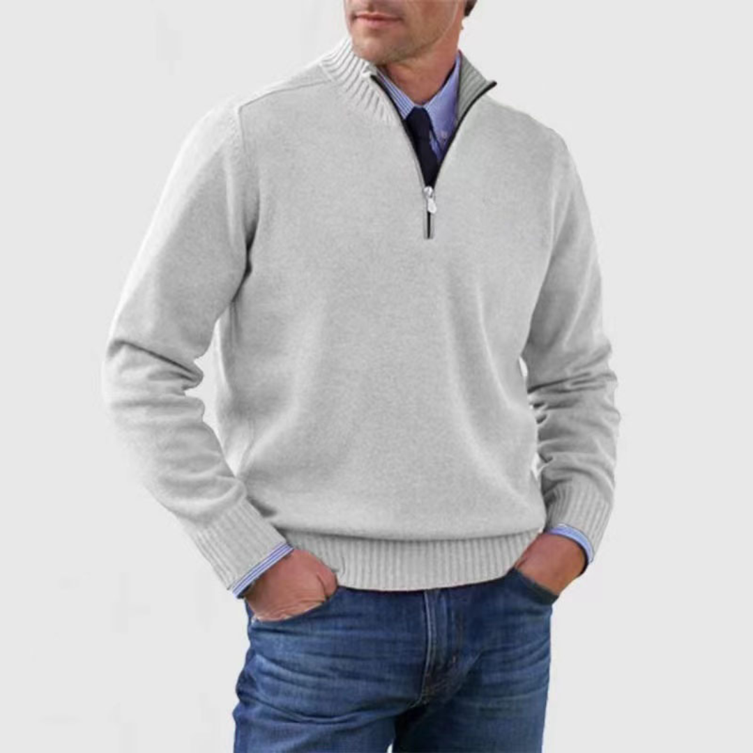 Sweter Rozpinany ze Stójką – Dzianinowy na Jesień i Zimę