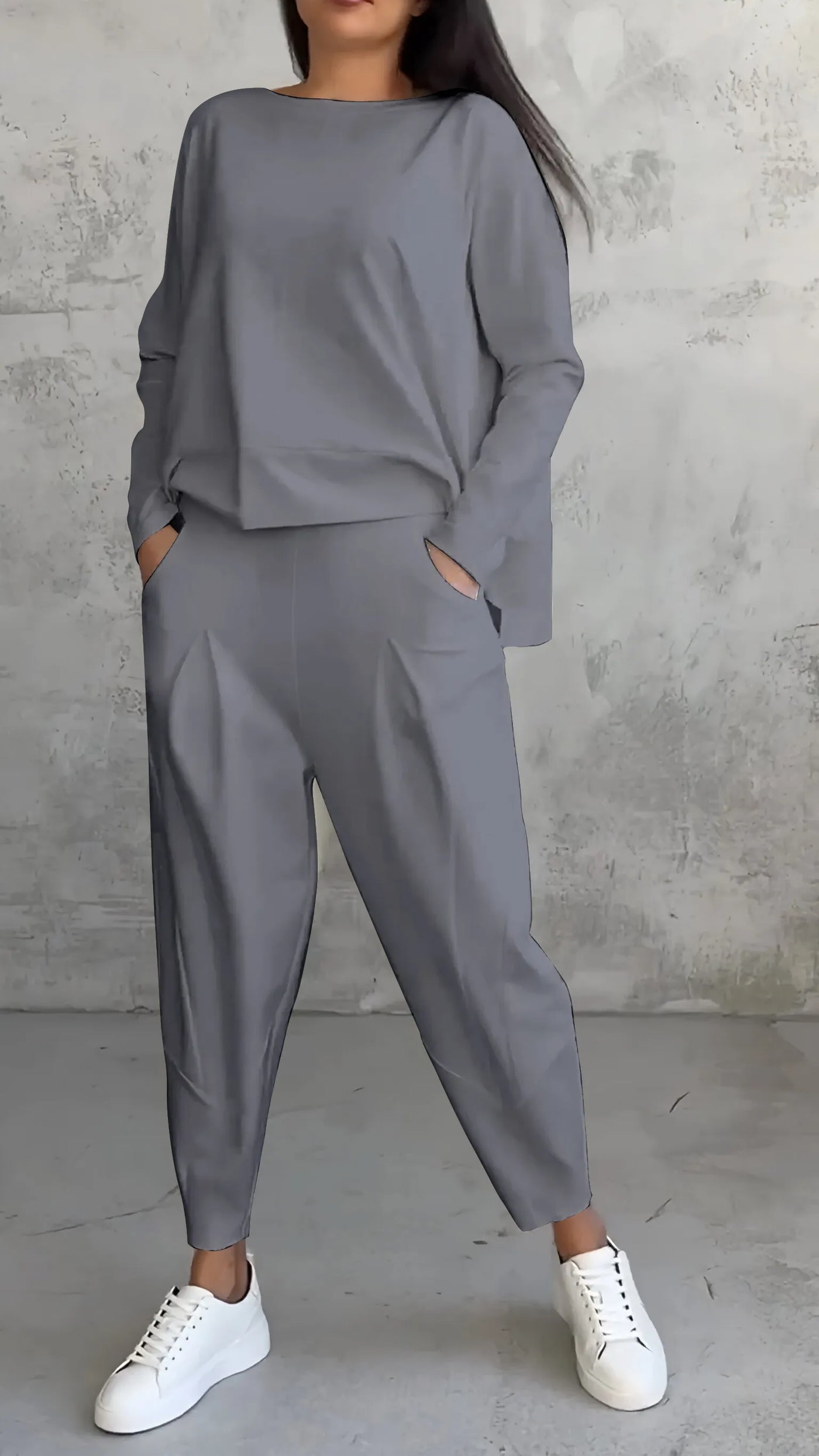 Dwuczęściowy Zestaw z Długim Rękawem | Casualowy