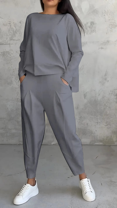 Dwuczęściowy Zestaw z Długim Rękawem | Casualowy