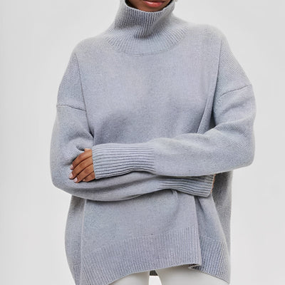 Damski Sweter Zimowy | Elegancki Z Warkoczowym Detalem