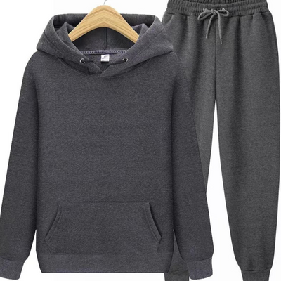 Dwuczęściowy Zimowy Komplet z Kapturem – Styl Casual