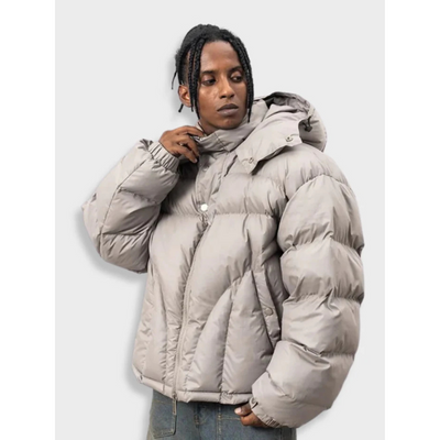 Parka z Kapturem w Stylu Hip-Hop – Oversize Zimowa Kurtka