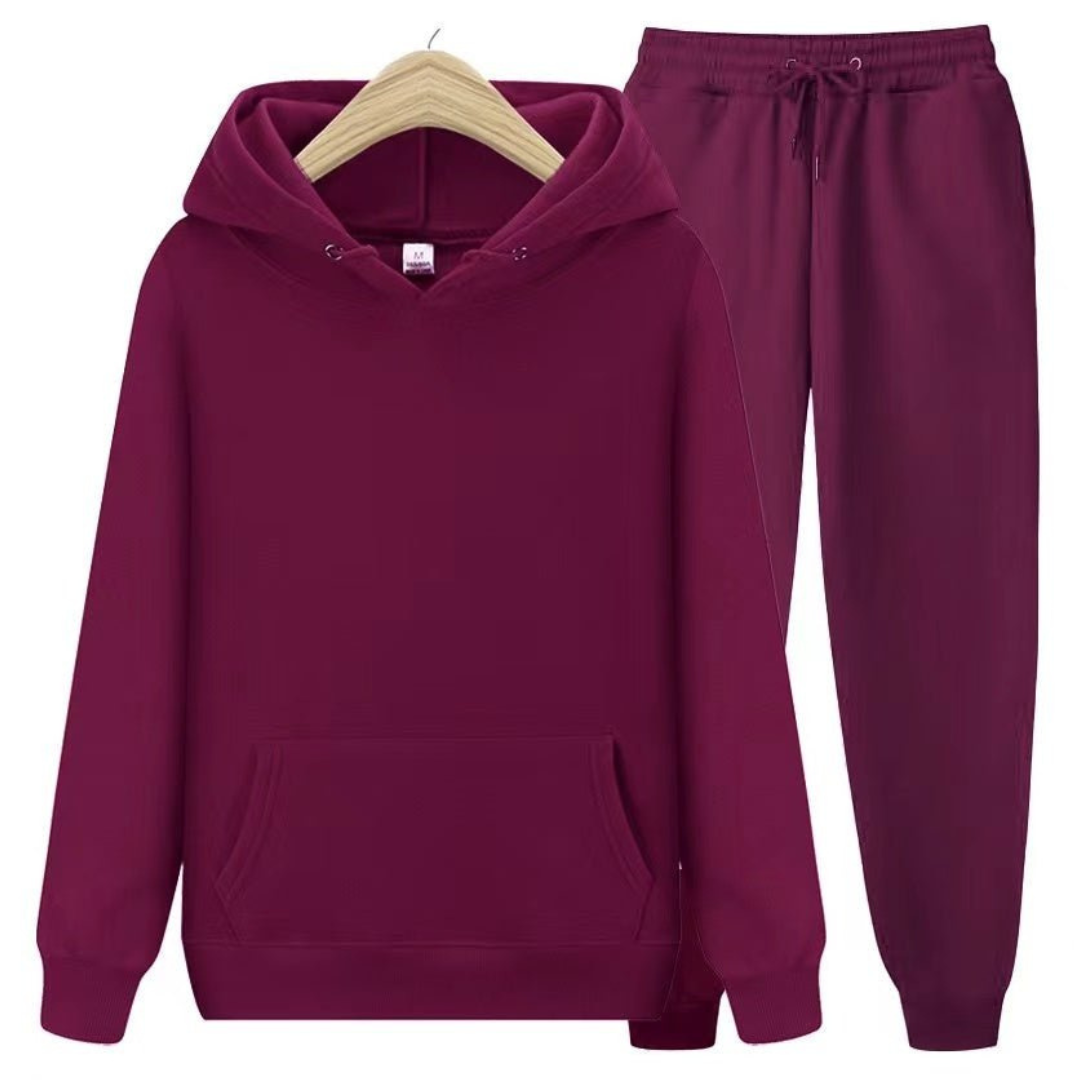 Dwuczęściowy Zimowy Komplet z Kapturem – Styl Casual