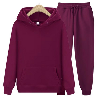 Dwuczęściowy Zimowy Komplet z Kapturem – Styl Casual