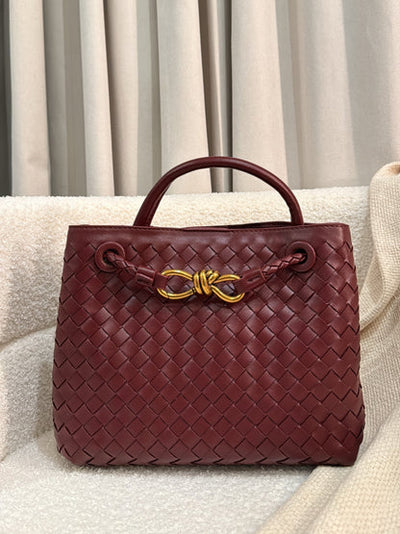Stylowa Torebka Pleciona | Shopper Z Uchem Górnym