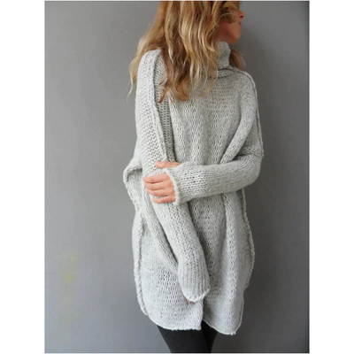 Sweter W Rozmiarze Plus Size – Casualowy Sweter Dziany