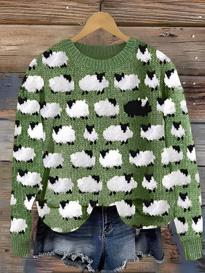 Sweter w Stylu Vintage – Klasyczny Krój