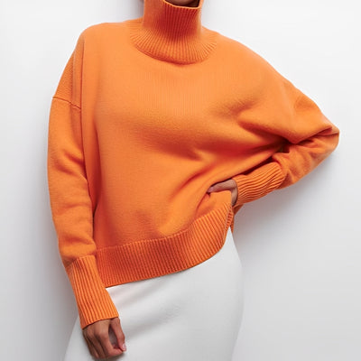 Damski Sweter Zimowy | Elegancki Z Warkoczowym Detalem