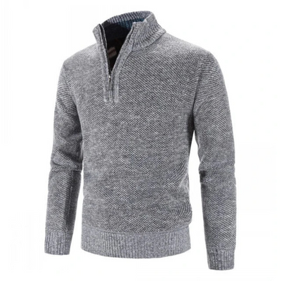 Sweter z Półgolfem i Półzamkiem – Gruby Dzianinowy Golf