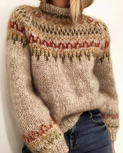 Damski Sweter Z Wysokim Kołnierzem | Klasyczny i Wygodny