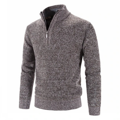 Sweter z Półgolfem i Półzamkiem – Gruby Dzianinowy Golf