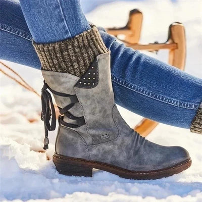 Przytulne Czarne Sznurowane Buty Zimowe – Stylowe Obuwie Na Zimę