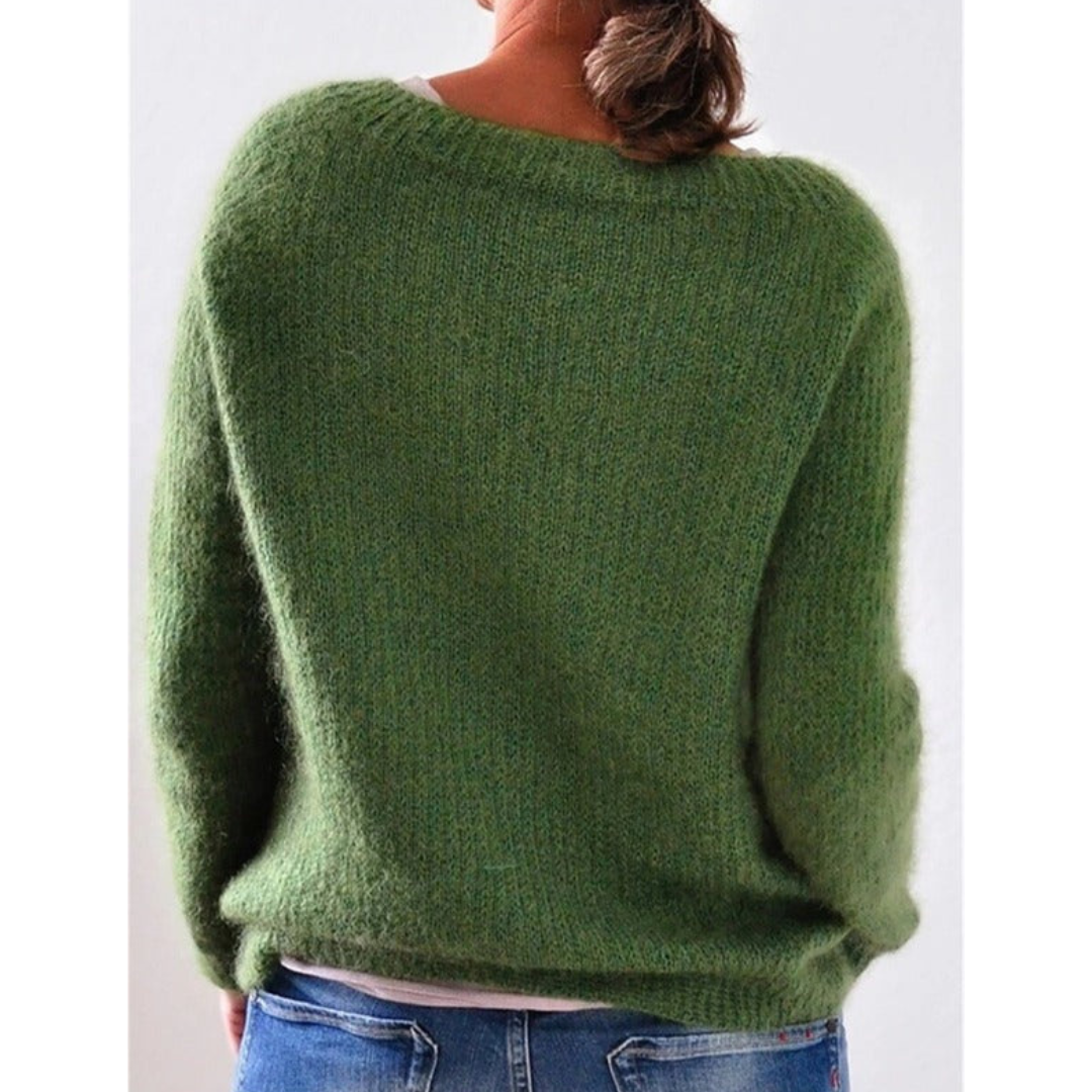 Miękki Sweter Z Długim Rękawem | Dzianinowy Styl