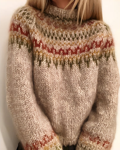 Damski Luźny Sweter z Nadrukiem | Stylowy Oversize