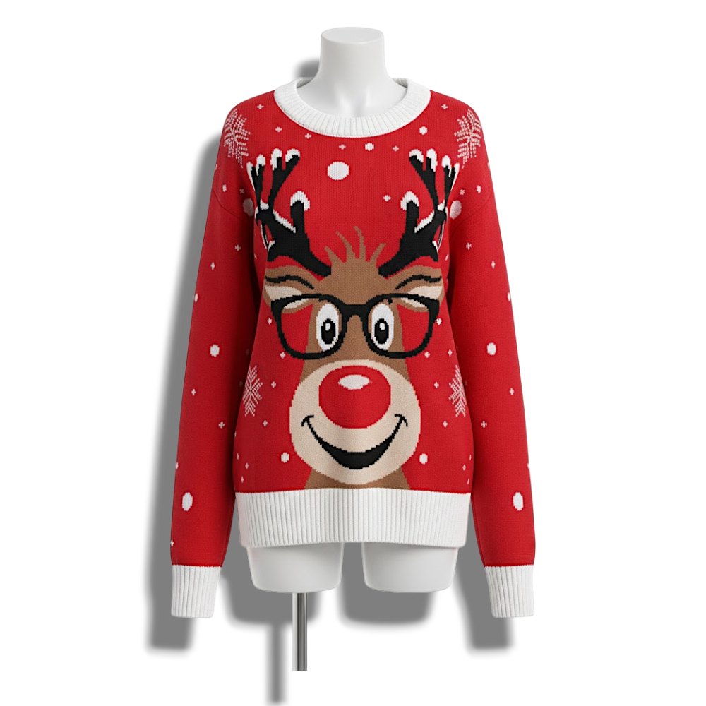 Dziany Sweter Świąteczny – Stylowy i Przytulny na Zimę