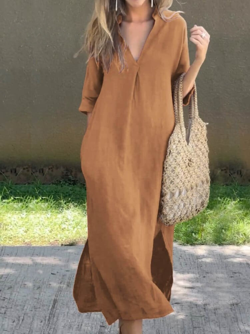 Sukienka Maxi w Eleganckim Stylu – Komfortowa i Modna