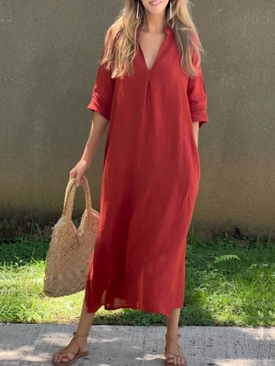 Sukienka Maxi w Eleganckim Stylu – Komfortowa i Modna