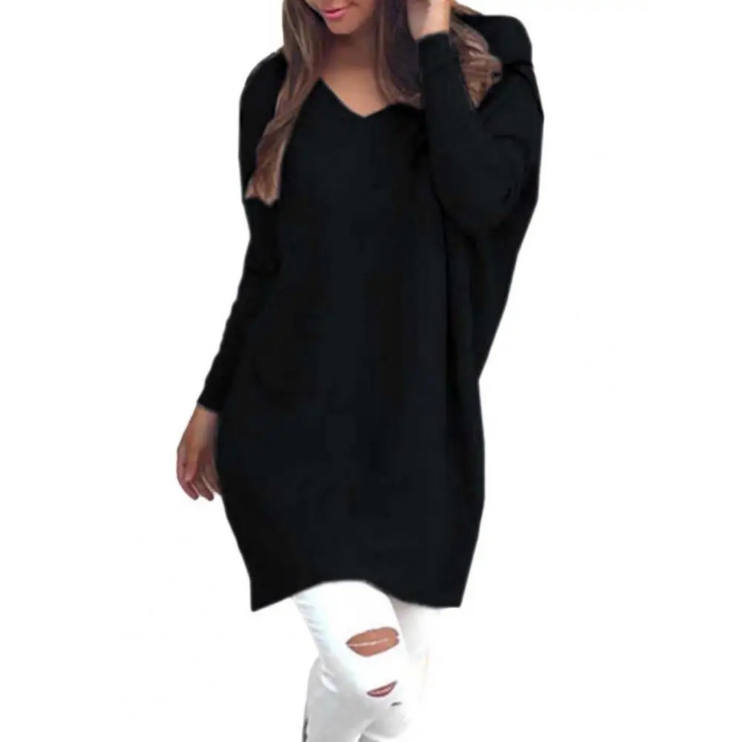 Luźny Sweter Oversize V-Neck | Modny I Komfortowy