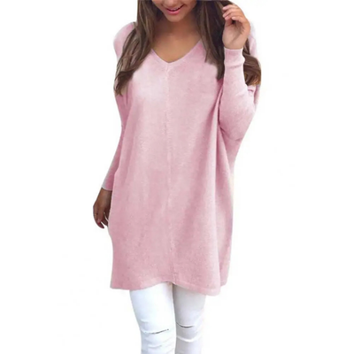 Luźny Sweter Oversize V-Neck | Modny I Komfortowy