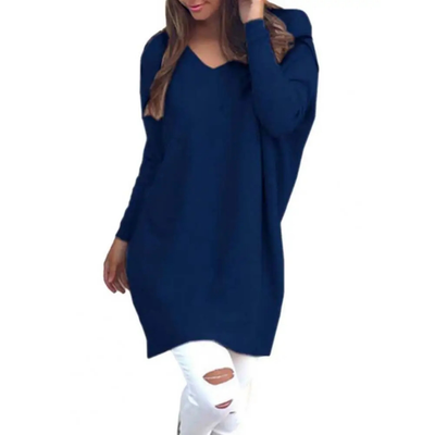 Luźny Sweter Oversize V-Neck | Modny I Komfortowy