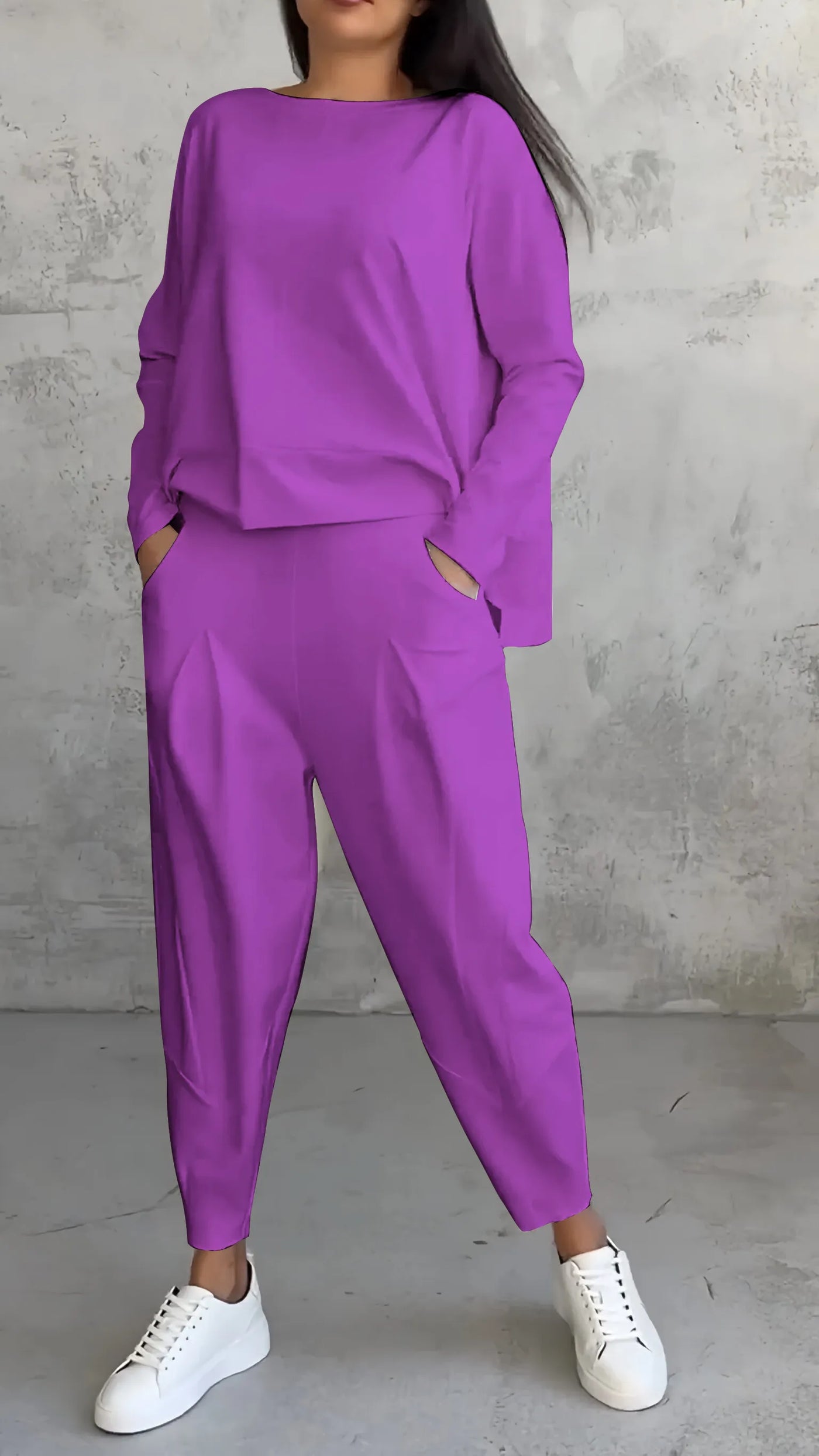 Dwuczęściowy Zestaw z Długim Rękawem | Casualowy