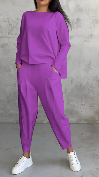 Dwuczęściowy Zestaw z Długim Rękawem | Casualowy