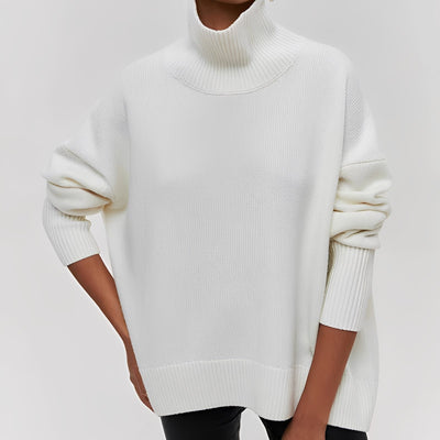 Damski Sweter Zimowy | Elegancki Z Warkoczowym Detalem