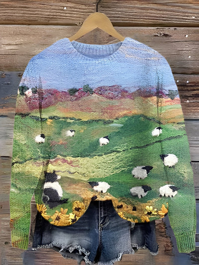 Sweter Damski Zimowy | Wełniany z Klasycznym Wzorem