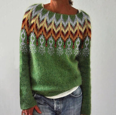 Damski Sweter Komfortowy | Elegancki Look Retro