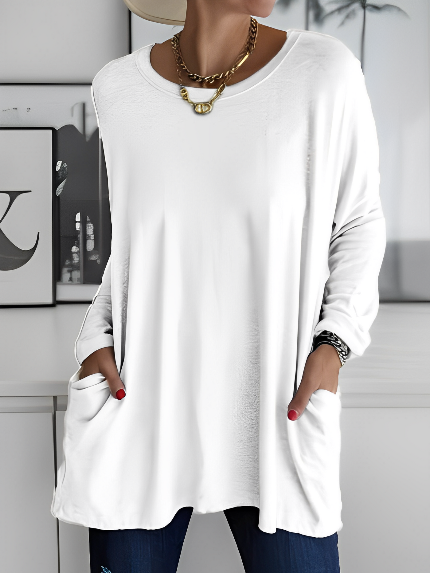 Sweter z Praktycznymi Kieszeniami | Codzienny Look