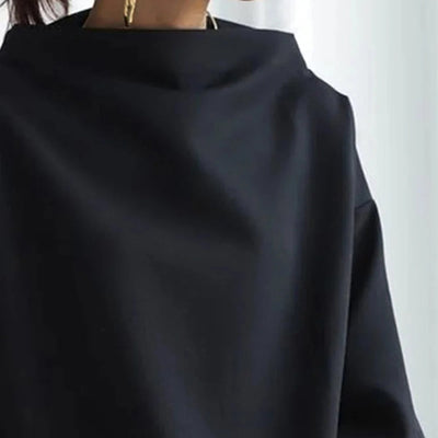 Stylowy Sweter Z Golfem | Czarny Na Co Dzień
