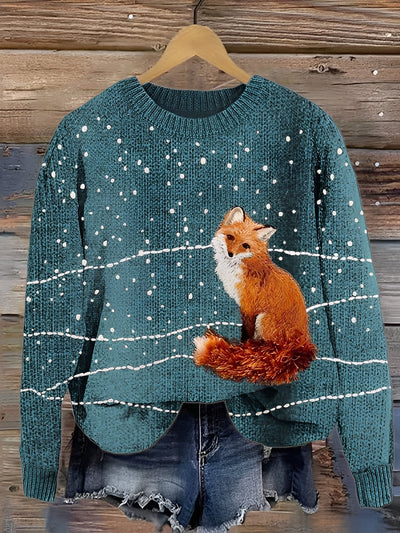 Sweter Damski Zimowy | Wełniany z Klasycznym Wzorem