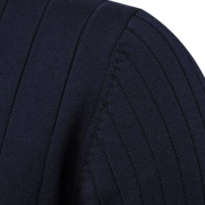 Nowoczesny Sweter z Półzamkiem – Dzianinowy z Długim Rękawem