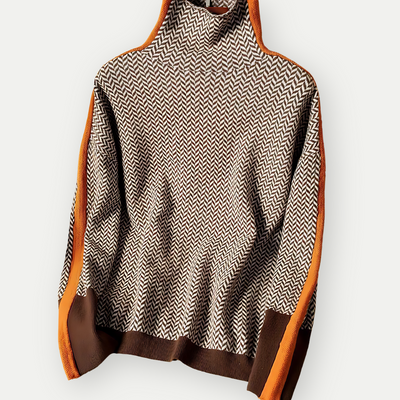 Sweter Dzianinowy z Golfem – Modny i Nowoczesny
