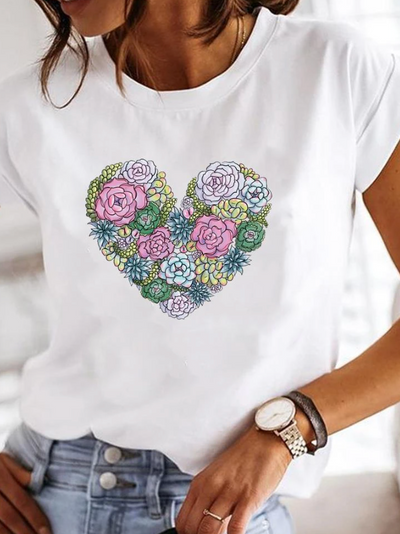 Damski Lekki Biały T-shirt | Idealny na Lato