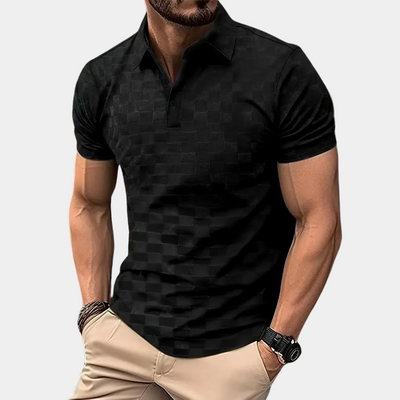 Męskie polo z krótkim rękawem w stylowym kroju