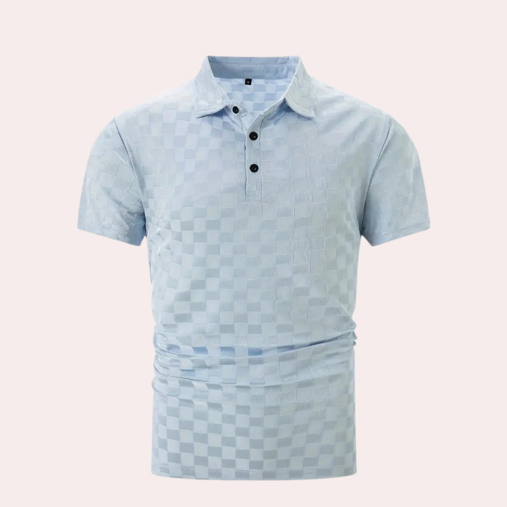 Męskie polo z krótkim rękawem w stylowym kroju