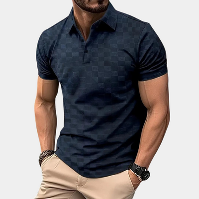 Męskie polo z krótkim rękawem w stylowym kroju