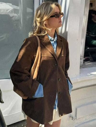 Casualowy Kardigan w Stylu Vintage Z Kieszeniami
