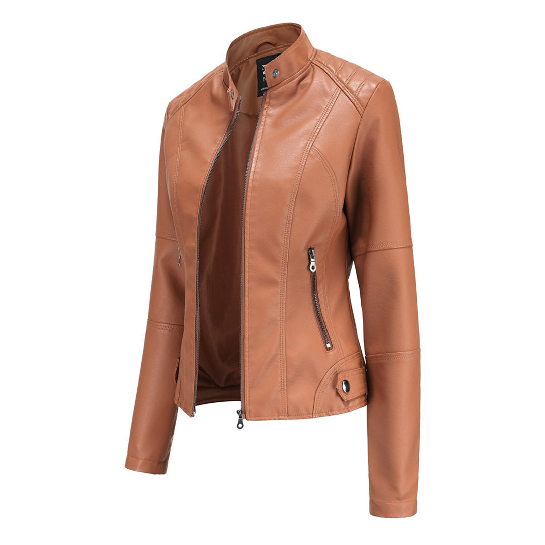 Skórzana Kurtka Elegancka | Klasyczny I Stylowy Look